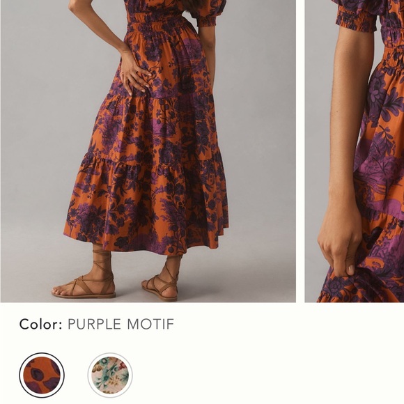 Anthropologie Somerset Green and Pink Floral Maxi Dress - Picture 8 of 8